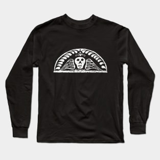 Death's Head Skull Gravestone Rubbing 02 Long Sleeve T-Shirt